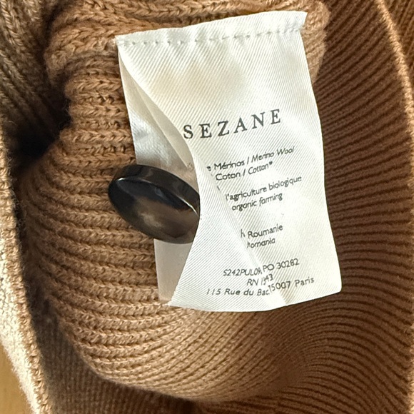 Sezane SAMI JUMPER and NAELLE SKIRT Matching Set Tan Color Womens size Small - Picture 12 of 13